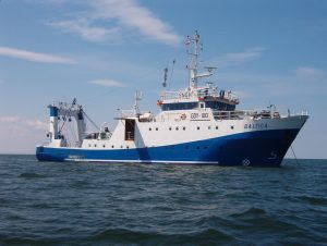 Statek Baltica podczas rejsu